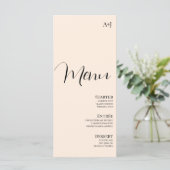 Menu Elegant Script Tan Black Simple Wedding (Staand voorkant)