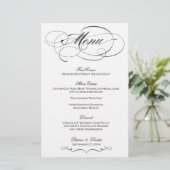 Menu Elegant Script Wedding - Aangepast (Staand voorkant)