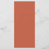 Menu Elegant Terracotta Script Wedding (Achterkant)