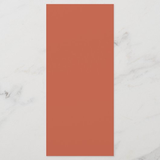 Menu Elegant Terracotta Script Wedding (Achterkant)
