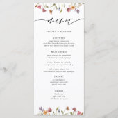 Menu Elegant Waterverf Floral Wedding (Voorkant)