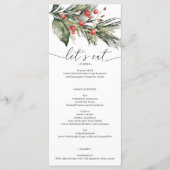 Menu Elegant Waterverf Kerstmis (Voorkant)