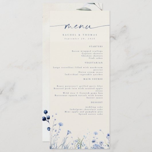 Menu Elegant Wedding Reception (Voorkant / Achterkant)