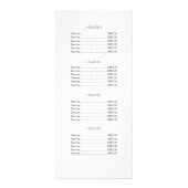 Menu Elegant White Bokeh Salon Price List (Achterkant)