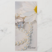 Menu Elegant White Daisy Wedding (Voorkant)