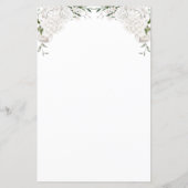 Menu Elegant White Floral Wedding (Achterkant)