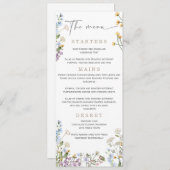 Menu Elegant Wilflower Wedding (Voorkant / Achterkant)