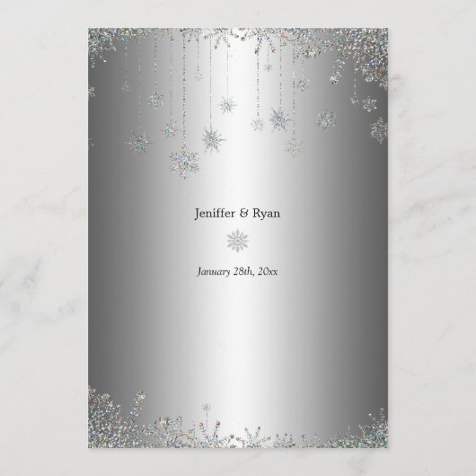 Menu Elegant winter Wedding (Achterkant)