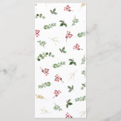 Menu Elegant Winter Wedding of Kerstmis (Achterkant)