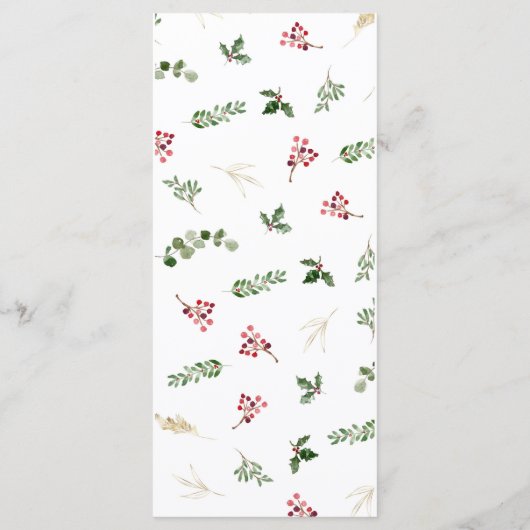 Menu Elegant Winter Wedding of Kerstmis (Achterkant)