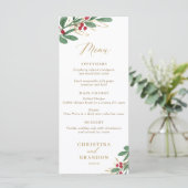 Menu Elegant Winter Wedding of Kerstmis (Staand voorkant)