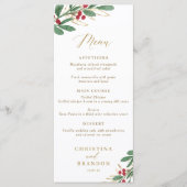 Menu Elegant Winter Wedding of Kerstmis (Voorkant)