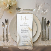 Menu Elegante Boheemse Bloemen Gouden Pampa's