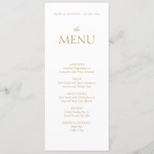 Menu Elegnat Wedding