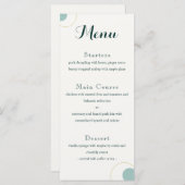 Menu Emerald and Gold Art Deco Wedding (Voorkant / Achterkant)