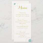 Menu Emerald and Gold Art Deco Wedding (Voorkant / Achterkant)