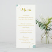 Menu Emerald and Gold Art Deco Wedding (Staand voorkant)