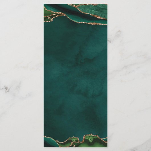 Menu Emerald and Roos Gold (Achterkant)