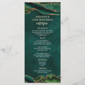 Menu Emerald and Roos Gold (Voorkant)