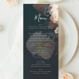Menu Emerald Antiek Vintage Wedding