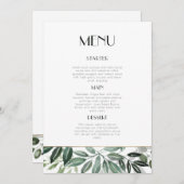 Menu Emerald Forest Kaart (Voorkant / Achterkant)