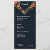 Menu en Bar voor een bruiloft in  stijl en el (Achterkant)