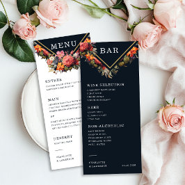 Menu en Bar voor een bruiloft in  stijl en el