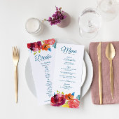 Menu en Drinken van het zomerturquoise Wedding Fla