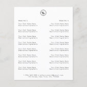 Menu en Logo van de ophaalservice van het restaura (Achterkant)