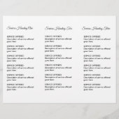 Menu- en prijsgids flyer (Achterkant)