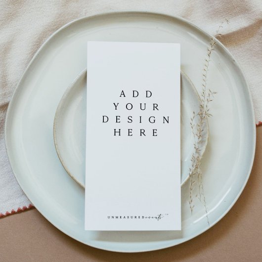 Menu- en programmaafdrukken bedankkaart