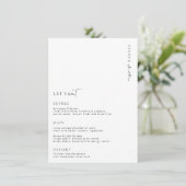 Menu Estelle Minimalist Wedding (Staand voorkant)