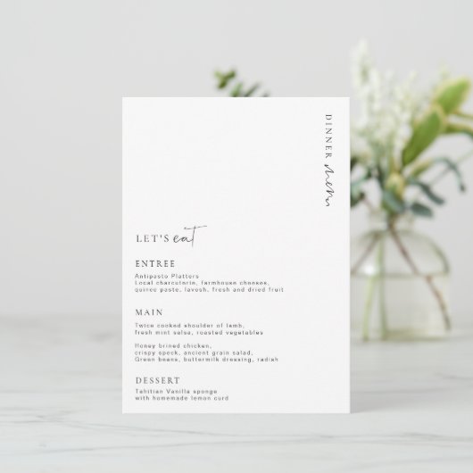 Menu Estelle Minimalist Wedding (Staand voorkant)