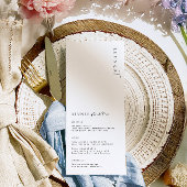 Menu Estelle Minimalist Wedding Long