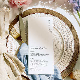Menu Estelle Minimalist Wedding Long