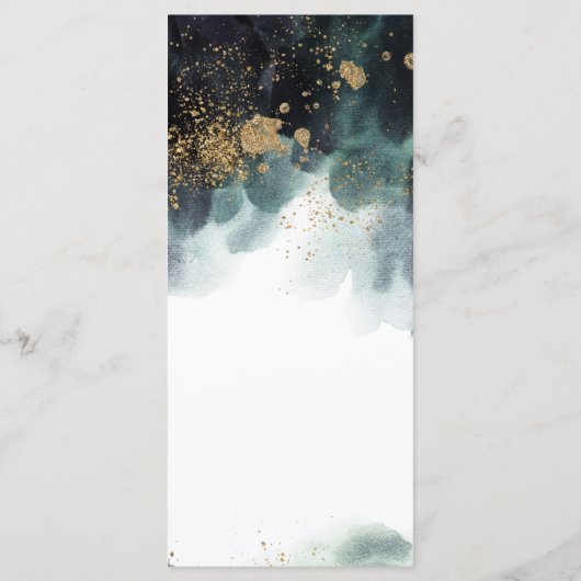 Menu Eucalyptus Ampersand Gold Green Weddenschap (Achterkant)