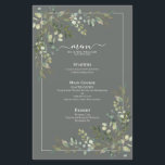 Menu Eucalyptus Botanical Sage Green Wedding<br><div class="desc">Creëer de perfecte receptie met dit trendy 5, 5 x 8, 5-inch menuontwerp met deze elegante eucalyptus botanische waterverf florale vormgeving. Perfect voor, maar niet beperkt tot, die achtertuin en tuinbruiloft. Deel van een matchingset. Zie volledig collectie hier: https://www.zazzle.com/collections/eucalyptus_botanical_sage_green_script_wedding-119437527356989510 de ontwerper van het contact voor meer producten in dit ontwerp,...</div>
