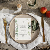 Menu Eucalyptus Glow Gold Greenery 2 Kaart