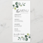 Menu Eucalyptus Minimale scriptweduwen (Voorkant)