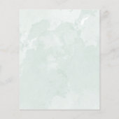 Menu Eucalyptus sage green waterverf (Achterkant)