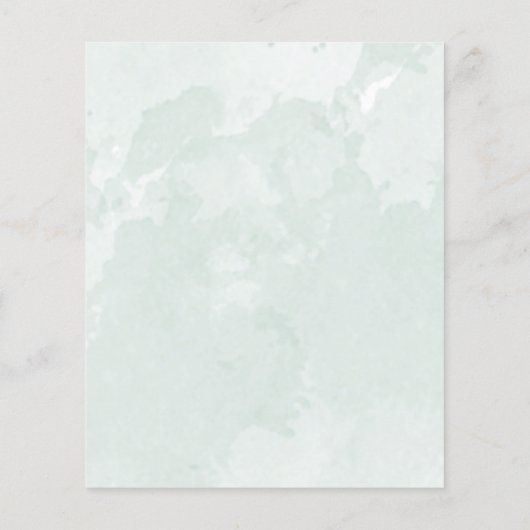 Menu Eucalyptus sage green waterverf (Achterkant)