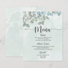 Menu Eucalyptus salie groene waterverf