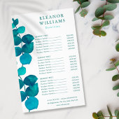 Menu Eucalyptus Salon Service