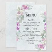 Menu Eucalyptus Waterverf Stusty Blue Wedding (Voorkant / Achterkant)