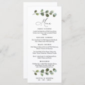 Menu Eucalyptus Wedding, Greenery Wedding (Voorkant / Achterkant)