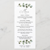 Menu Eucalyptus Wedding, Greenery Wedding (Voorkant)