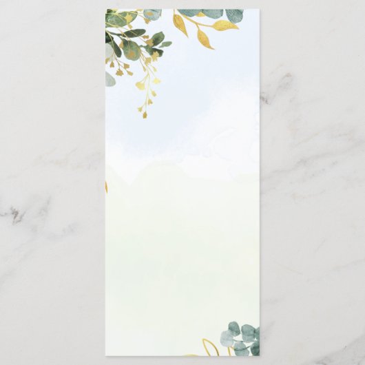 MENU Eucalyptusbladeren Groen Goud Elegant (Achterkant)