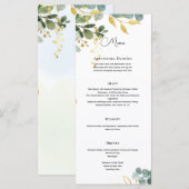 MENU Eucalyptusbladeren Groen Goud Elegant (Voorkant / Achterkant)