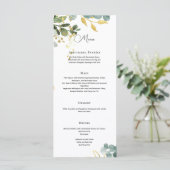 MENU Eucalyptusbladeren Groen Goud Elegant (Staand voorkant)