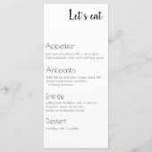 Menu Event Food, vier cursussen (Voorkant)